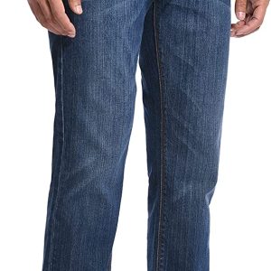 Men's Regular Fit Straight Leg Jeans Cotton Comfort Slim-Fit Denim Pants,Original Classic 5-Pocket Jean