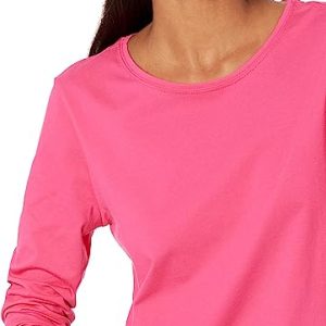 Women's Classic-Fit 100% Cotton Long-Sleeve Crewneck T-Shirt