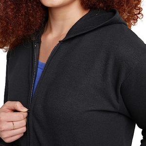 Women's EcoSmart Full-Zip Fleece Hoodie, Zip-Up Hooded Sweatshirt For Women